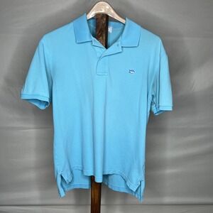 Southern Tide Men's Light Blue Polo Shirt The Skipjack Logo Men's Size Large